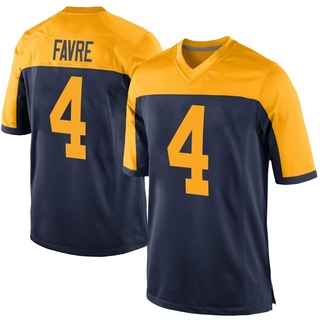 Game Brett Favre Men's Green Bay Packers Alternate Jersey - Navy