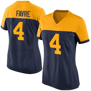 Game Brett Favre Women's Green Bay Packers Alternate Jersey - Navy