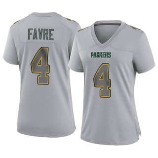 Game Brett Favre Women's Green Bay Packers Atmosphere Fashion Jersey - Gray