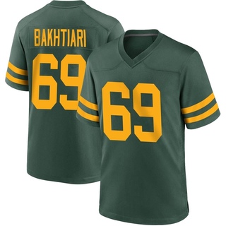 Game David Bakhtiari Men's Green Bay Packers Alternate Jersey - Green