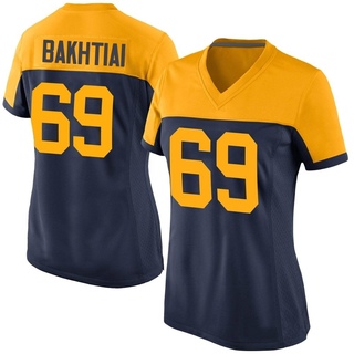 Game David Bakhtiari Women's Green Bay Packers Alternate Jersey - Navy