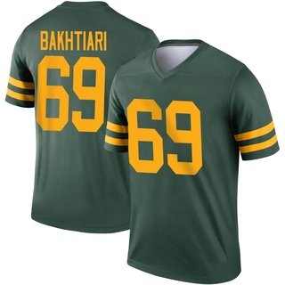 Legend David Bakhtiari Men's Green Bay Packers Alternate Jersey - Green