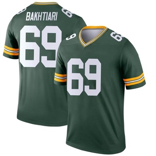 Legend David Bakhtiari Men's Green Bay Packers Jersey - Green