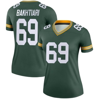 Legend David Bakhtiari Women's Green Bay Packers Jersey - Green