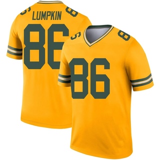 Legend Johnny Lumpkin Men's Green Bay Packers Inverted Jersey - Gold