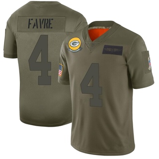 Limited Brett Favre Men's Green Bay Packers 2019 Salute to Service Jersey - Camo