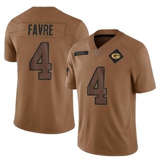 Limited Brett Favre Men's Green Bay Packers 2023 Salute To Service Jersey - Brown