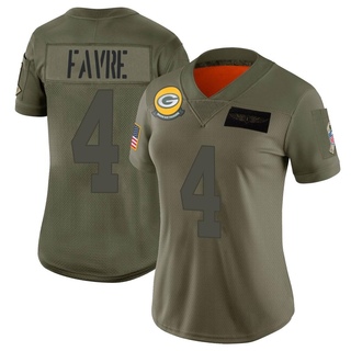 Limited Brett Favre Women's Green Bay Packers 2019 Salute to Service Jersey - Camo