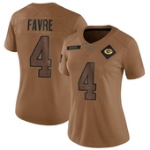 Limited Brett Favre Women's Green Bay Packers 2023 Salute To Service Jersey - Brown