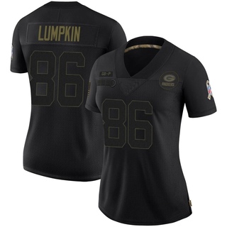 Limited Johnny Lumpkin Women's Green Bay Packers 2020 Salute To Service Jersey - Black