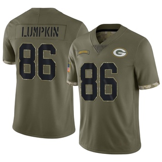 Limited Johnny Lumpkin Youth Green Bay Packers 2022 Salute To Service Jersey - Olive